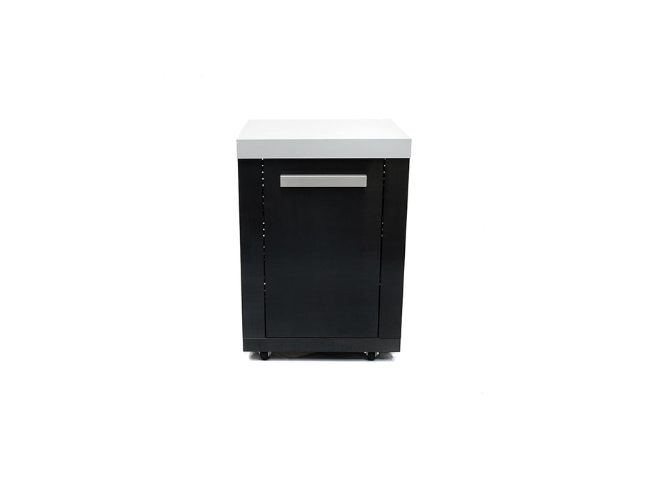 Mont Alpi Black Stainless Steel Extra Storage Right Cabinet Module with Shelves