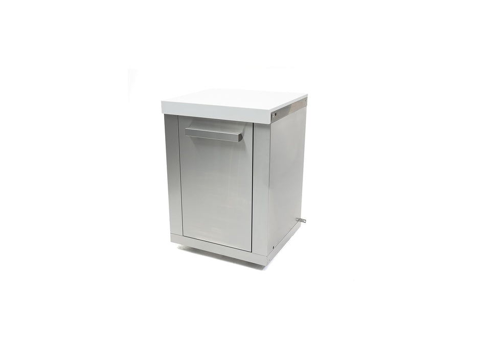 Mont Alpi Stainless Steel Extra Storage Right Cabinet Module with Shelves