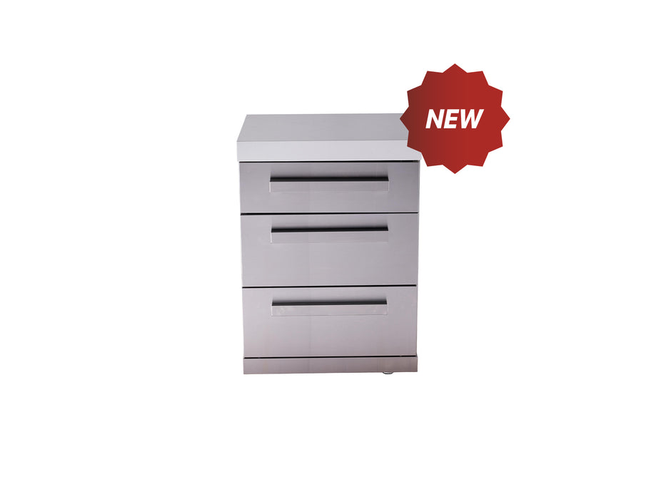 Mont Alpi Extra Drawers Cabinet Module in Stainless Steel