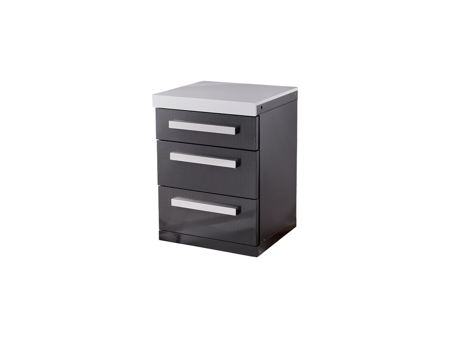 Mont Alpi Extra Drawers Cabinet Module in Black Stainless Steel