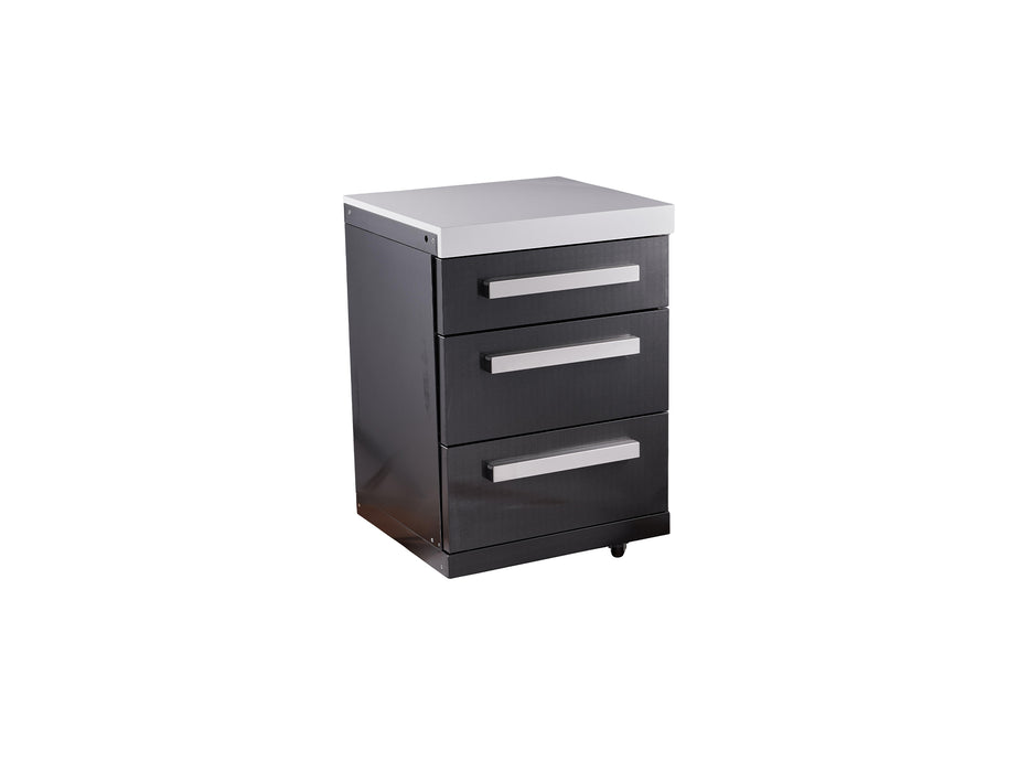 Mont Alpi Extra Drawers Cabinet Module in Black Stainless Steel