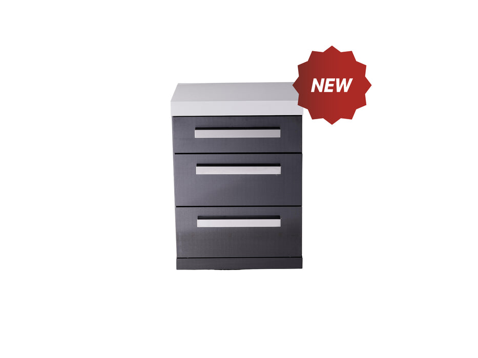 Mont Alpi Extra Drawers Cabinet Module in Black Stainless Steel