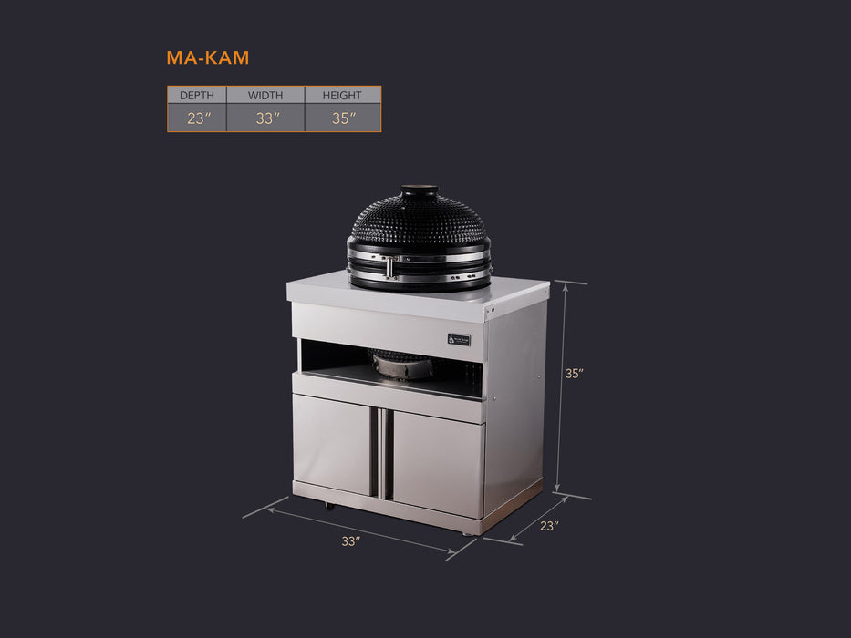 Mont Alpi Stainless Steel 18" Universal Kamado Grill Module